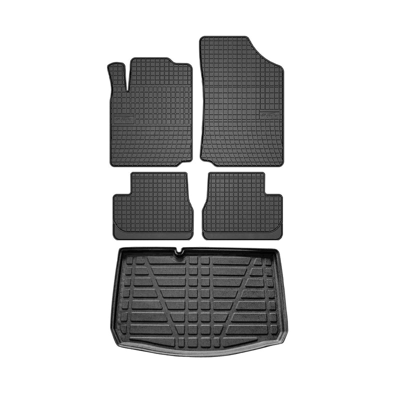 Kit Tapis de sol et coffre pour Citroen C3 2002-2009 TPE Noir