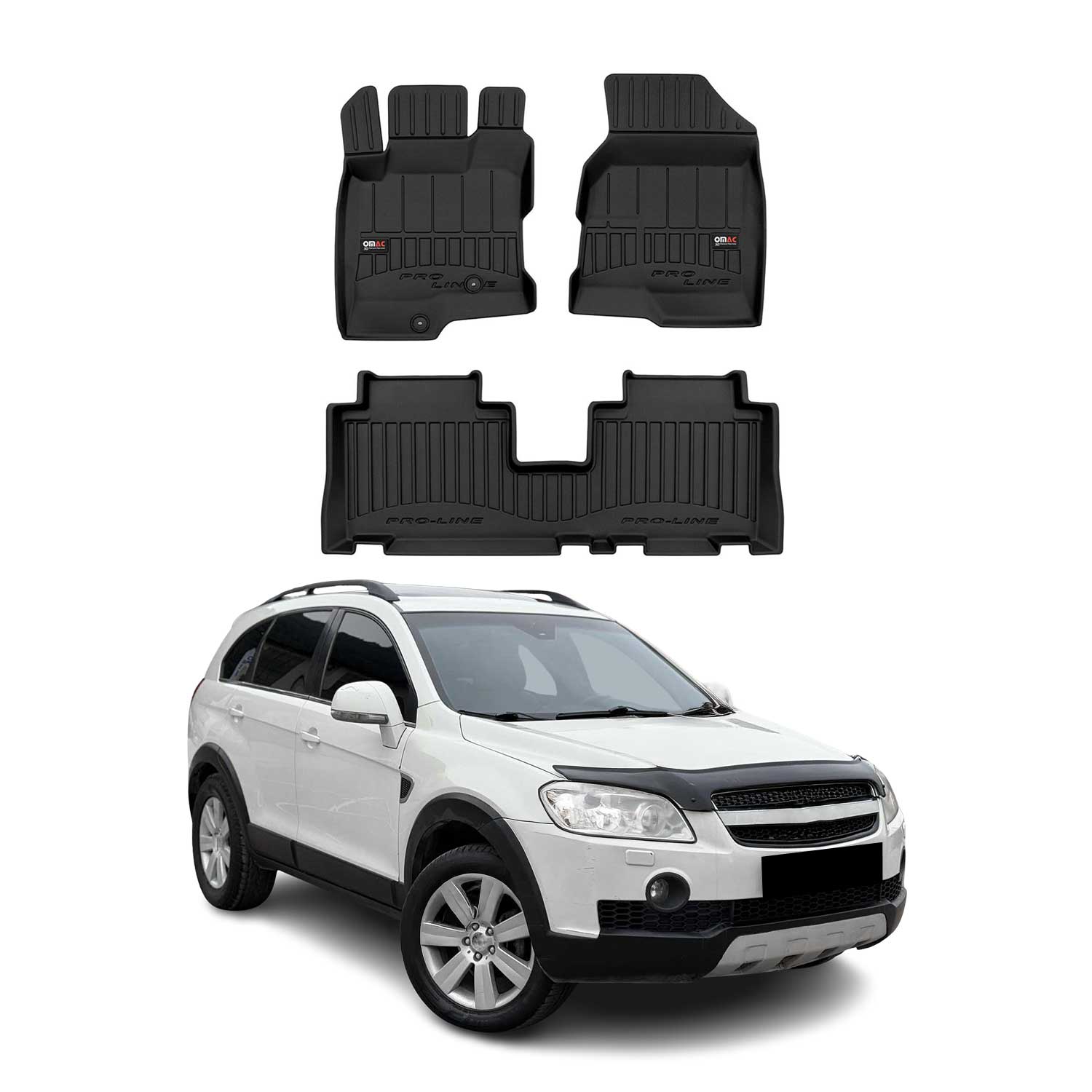 Tapis de Sol pour Chevrolet Captiva 2006-2018 TPE Noir