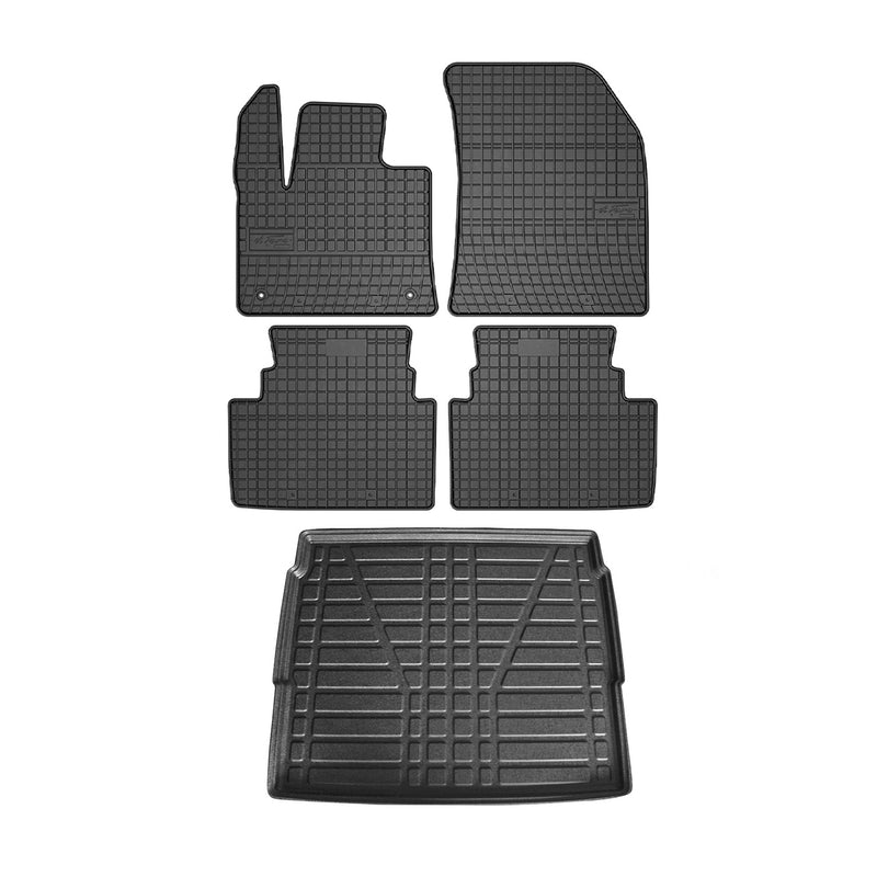 Kit Tapis de sol et coffre pour Citroen C5 Aircross 2017-2024 TPE Noir