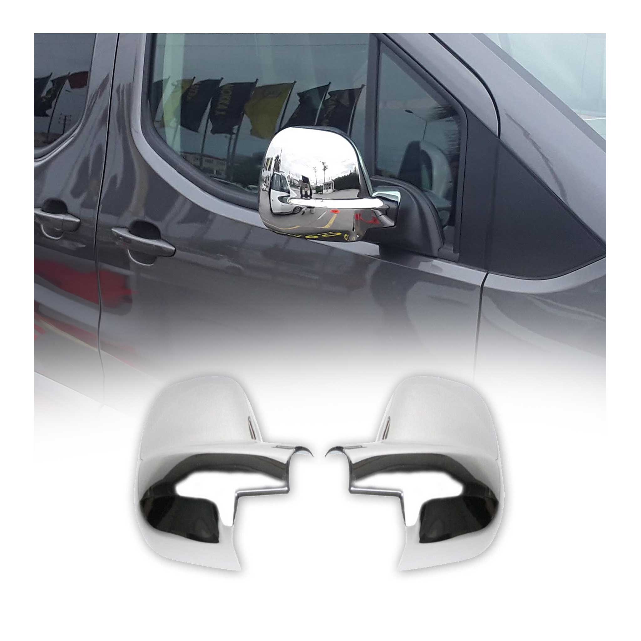 Coques de Rétroviseurs pour Vauxhall Vivaro C 2019-2021 en ABS Argent