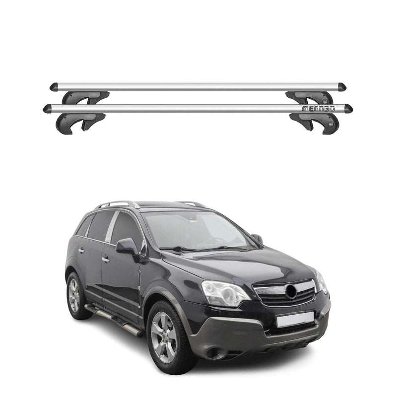 Barres de toit transversales pour Opel Antara 2006-2018 90kg Alu Gris 2x