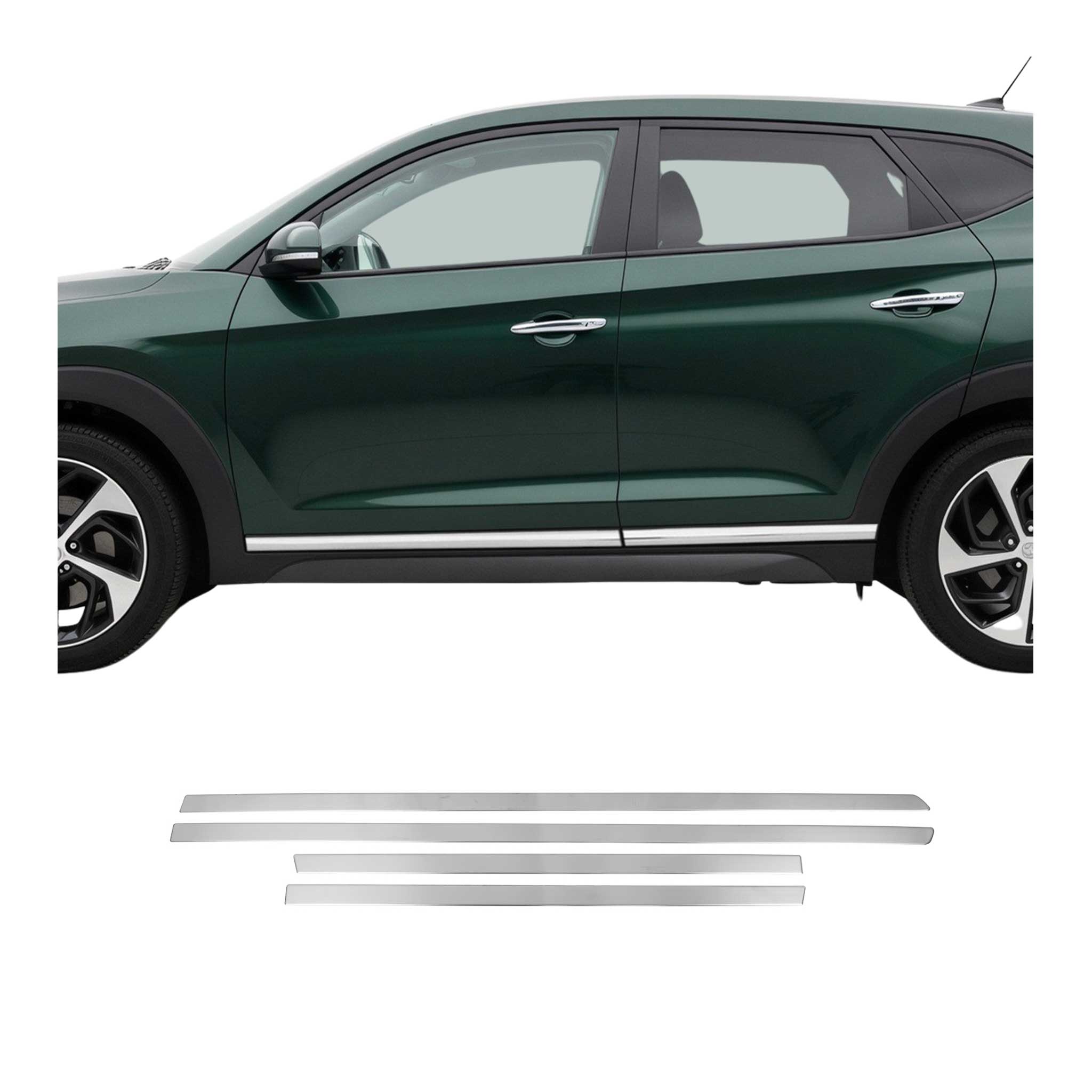Garniture Baguette de porte latérale pour Hyundai Tucson 2015-2024 inox Brossé