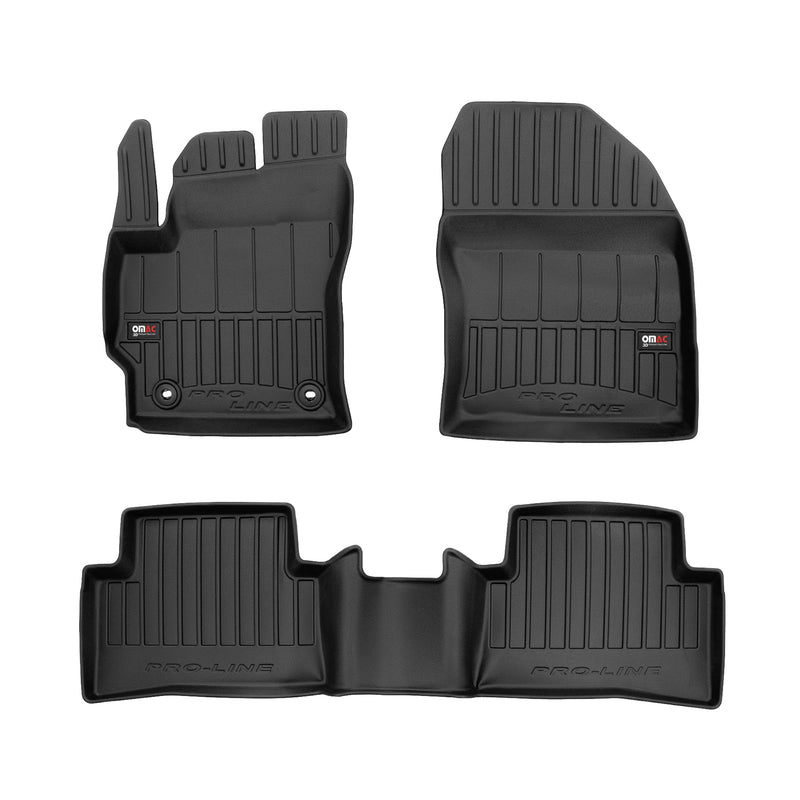 OMAC Tapis de sol noir pour Toyota Corolla Cross 2022-2025 3 pièces en TPE