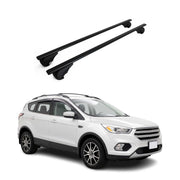Barres de toit Transversales pour Ford Kuga II 2012-2019 Acier Noir 2Pcs