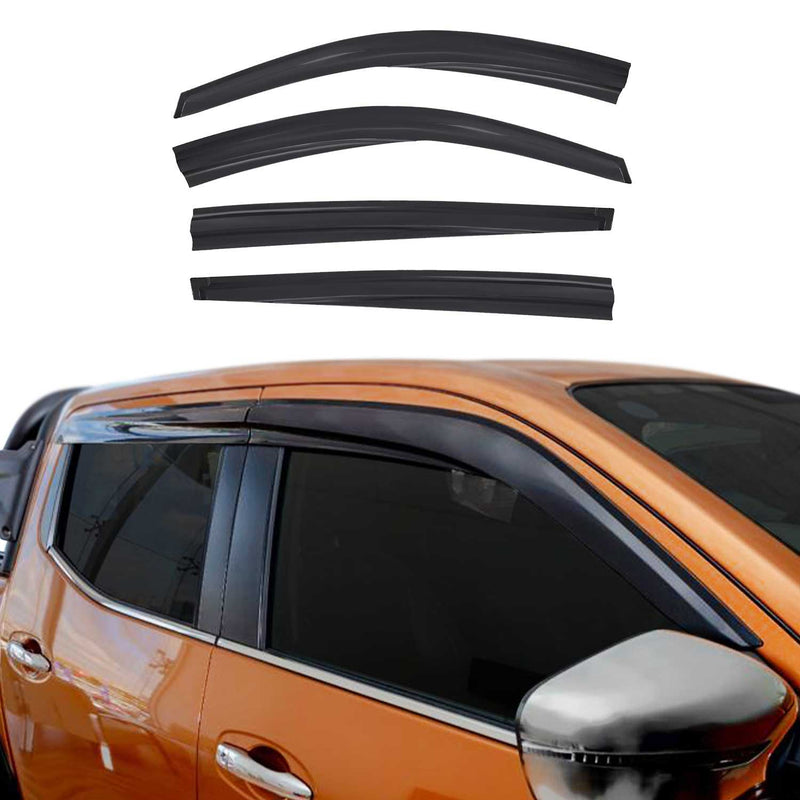 Déflecteurs De Vent Pluie D'air pour Mitsubishi L200 2007-2014 Acrylique 4 Pcs