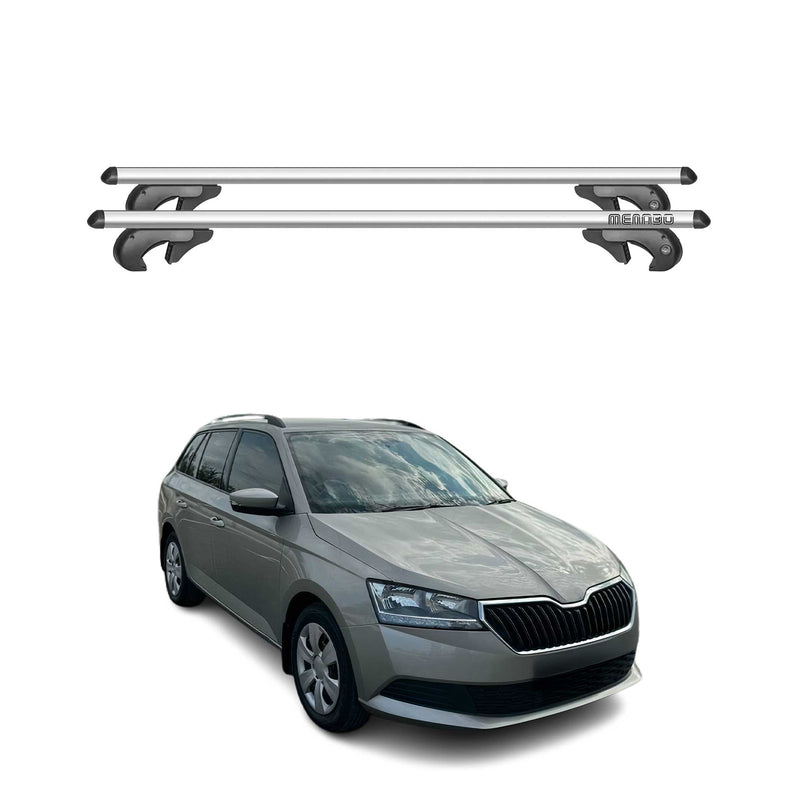 Barres de toit transversales pour Skoda Fabia NJ 2015-2025 90kg Alu Gris 2x