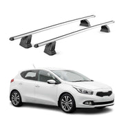 Barres de toit transversales Alu pour Kia Cee'd II 2012-2018 TÜV 75 kg Gris 2Pcs