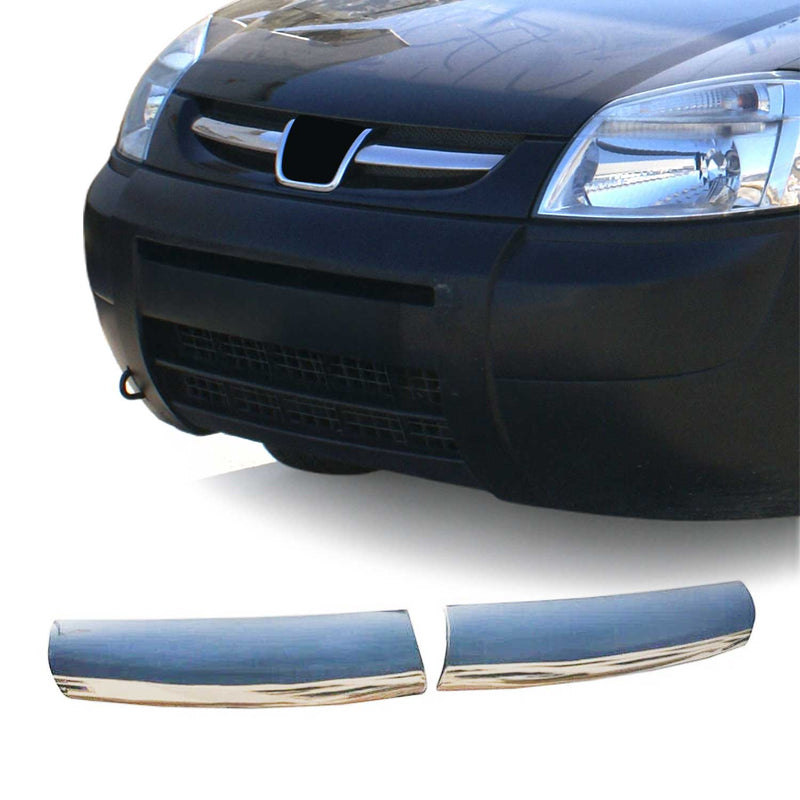 Moulure de Grille de Calandre pour Peugeot Partner 2003-2009 Chromé 2Pcs