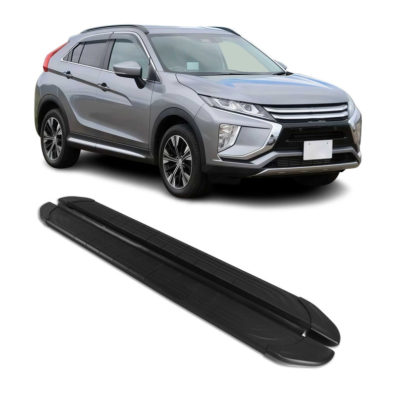 Marchepieds Latéraux pour Mitsubishi Eclipse Cross 2018-2024 2Pcs Alu Noir