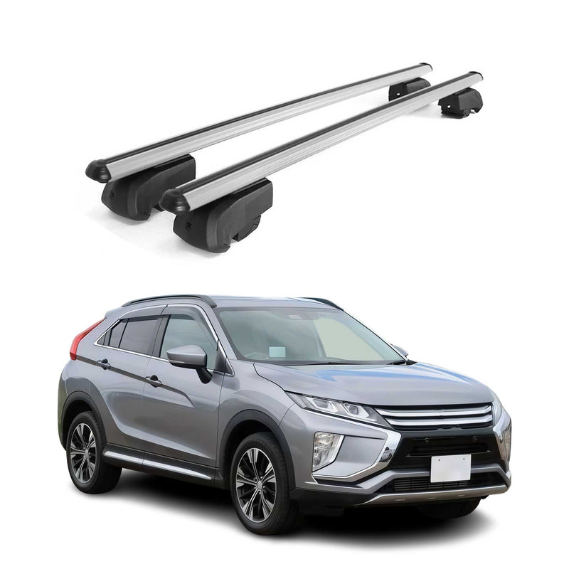 Barres de toit Transversales pour Mitsubishi Eclipse 2017-2023 Alu Gris ABE