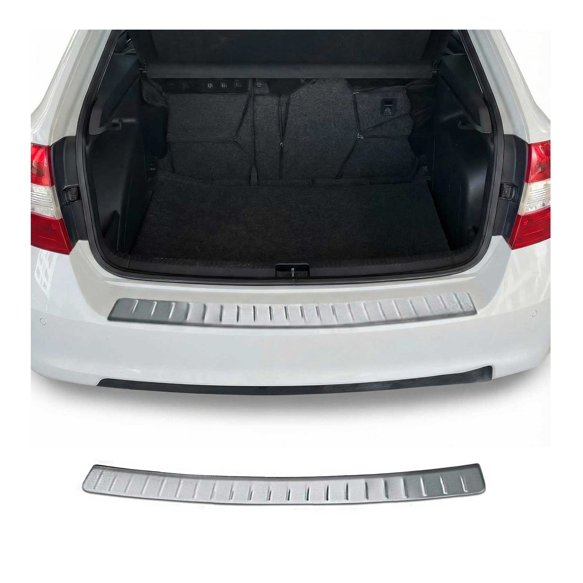 Protection de Pare-Chocs pour Skoda Rapid Berline 2012-2019 Inox brossée