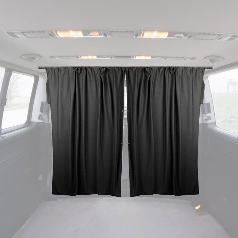 Rideaux De Séparation De Cabine pour VW T6 T6.1 Transporter 2015-2024 L1 L2 Noir