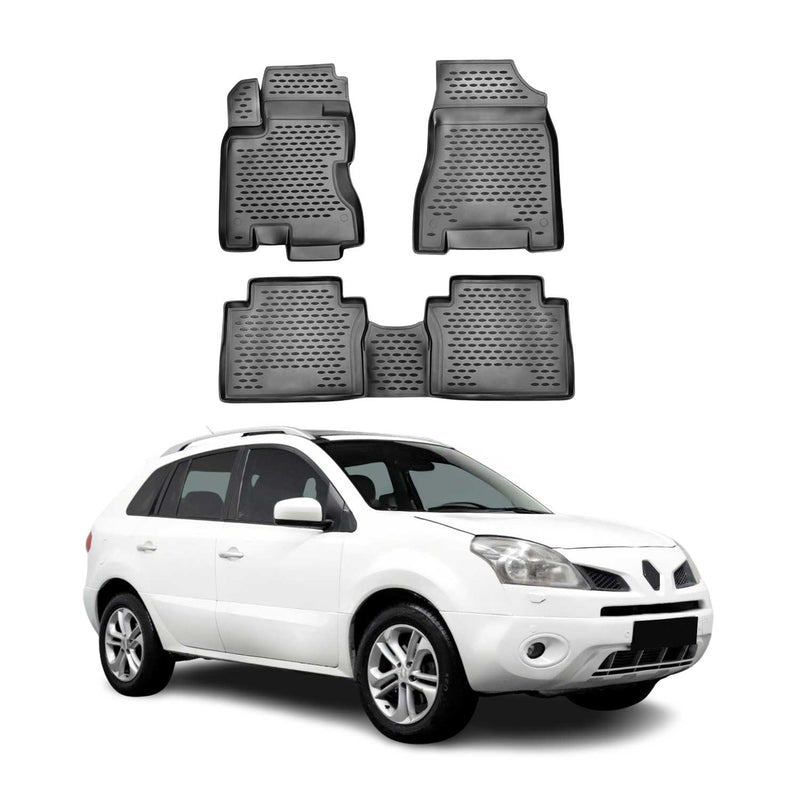 OMAC Tapis de sol pour Renault Koleos 2008-2016 sur mesure en caoutchouc Noir