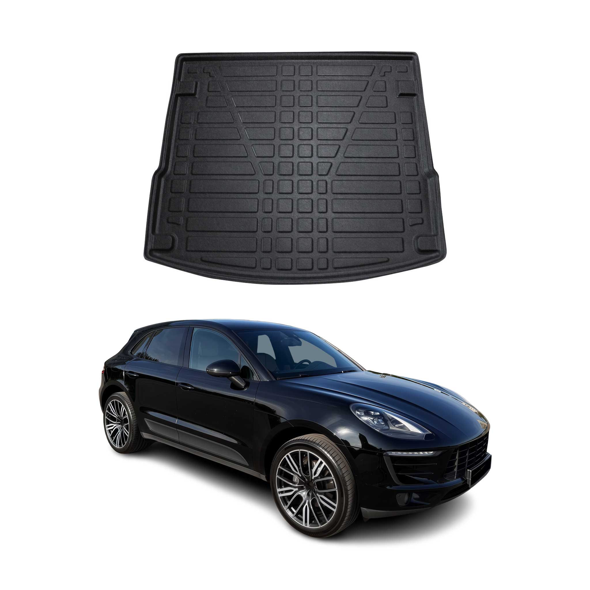 Tapis de Coffre pour Porsche Macan 2015-2026 en TPE Noir