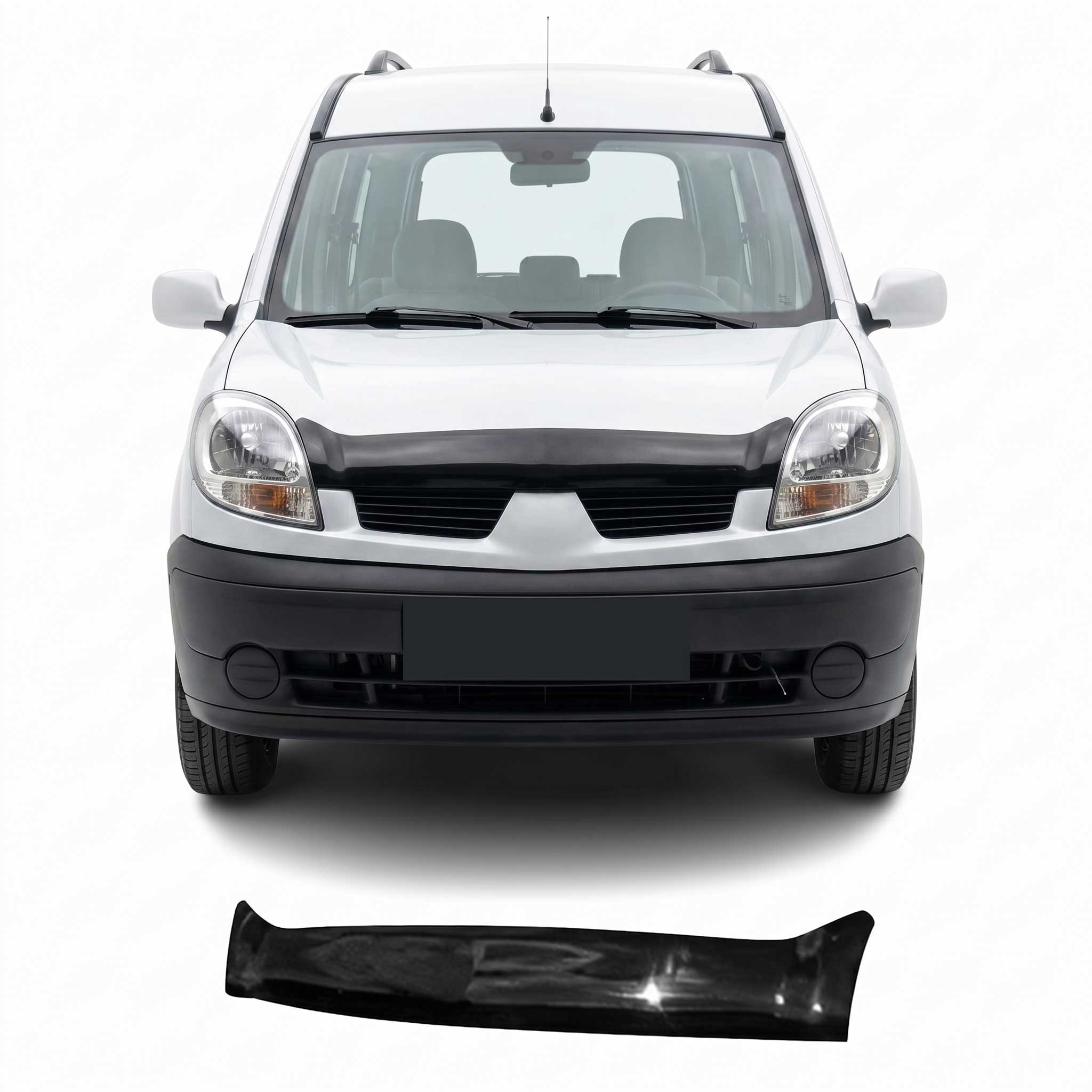 Deflecteurs d'air capot de voiture pour Renault Kangoo 2007-2012 Acrylique Noir