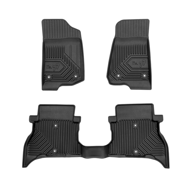 Tapis de Sol de Voiture pour Jeep Wrangler 4xe 2021-2025 TPE Imperméable 3Pcs