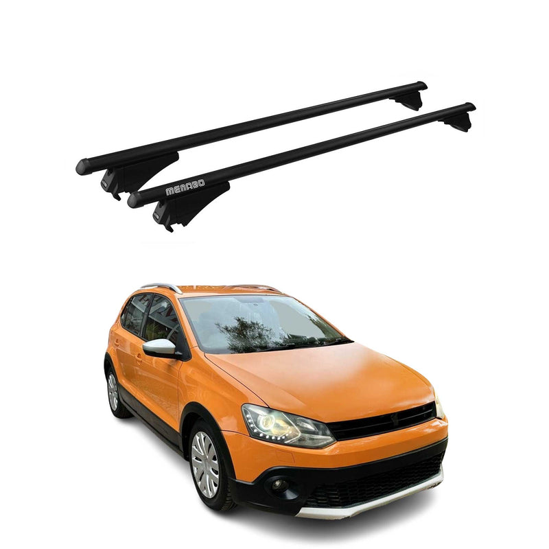 Tiger Barres de toit transversales pour VW Polo V Cross 2009-2017 Noir