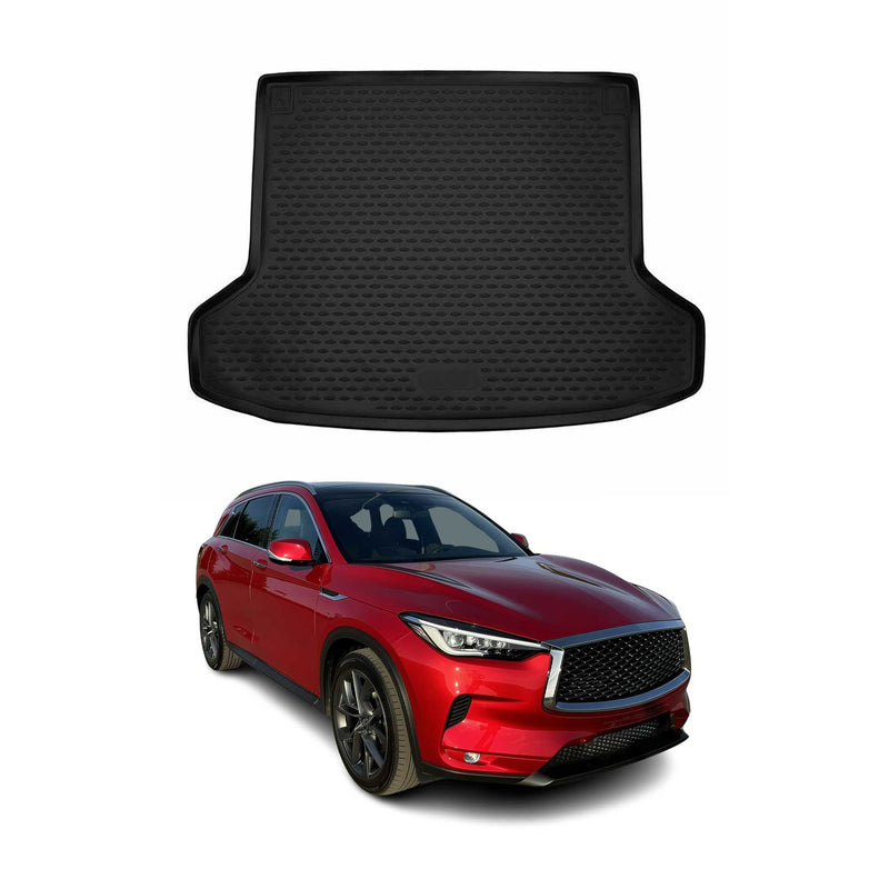 Tapis de Coffre pour Infiniti QX50 2018-2021 en caoutchouc TPE 3D Noir 1Pcs
