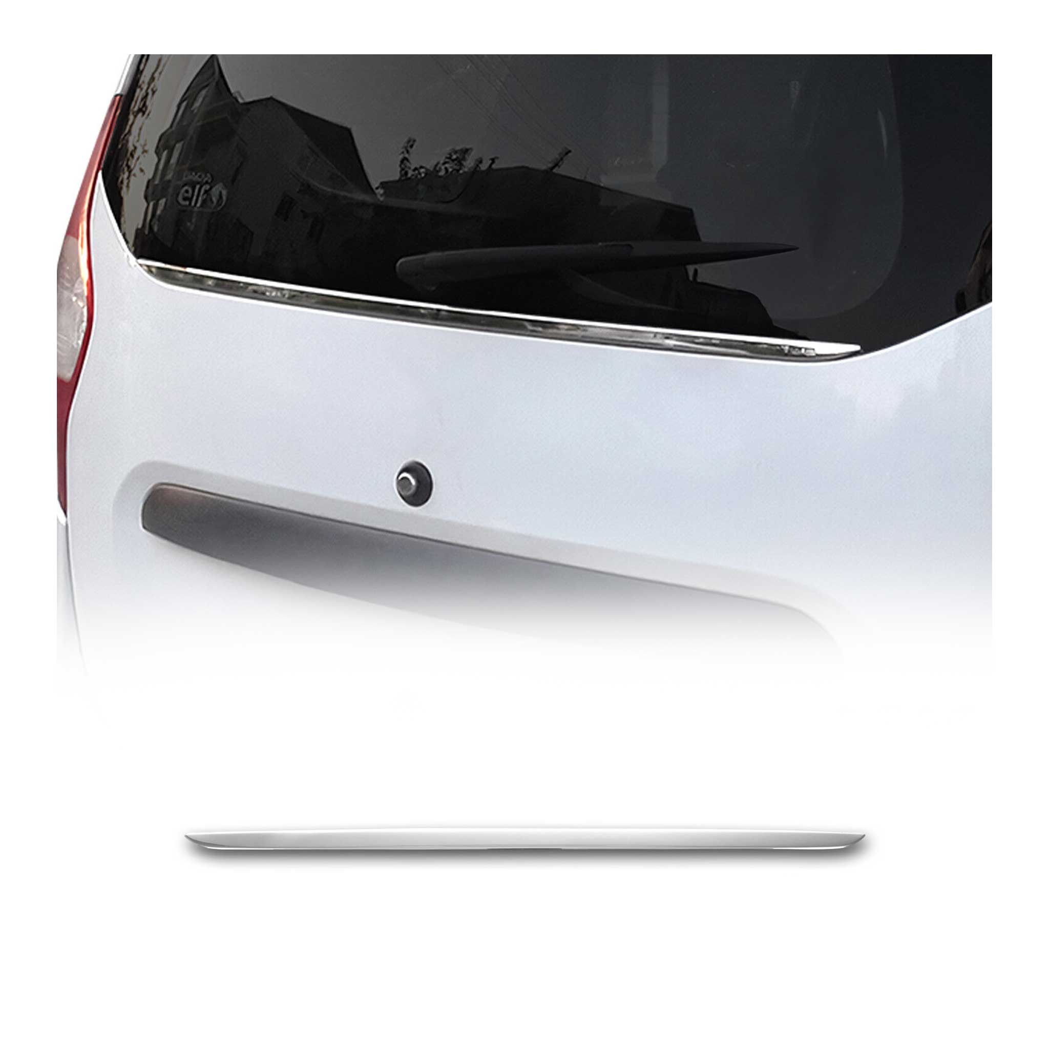 Arrière coffre couvercle moulure pour Dacia Lodgy 2012-2022 en acier inox chromé