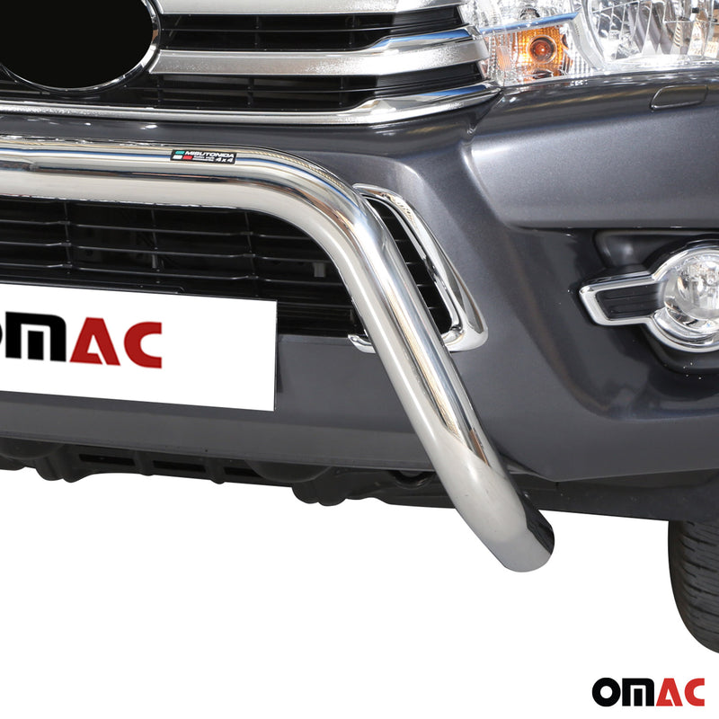 Pare-buffle Avant pour Toyota Hilux 2016-2018 76 mm en Acier Gris