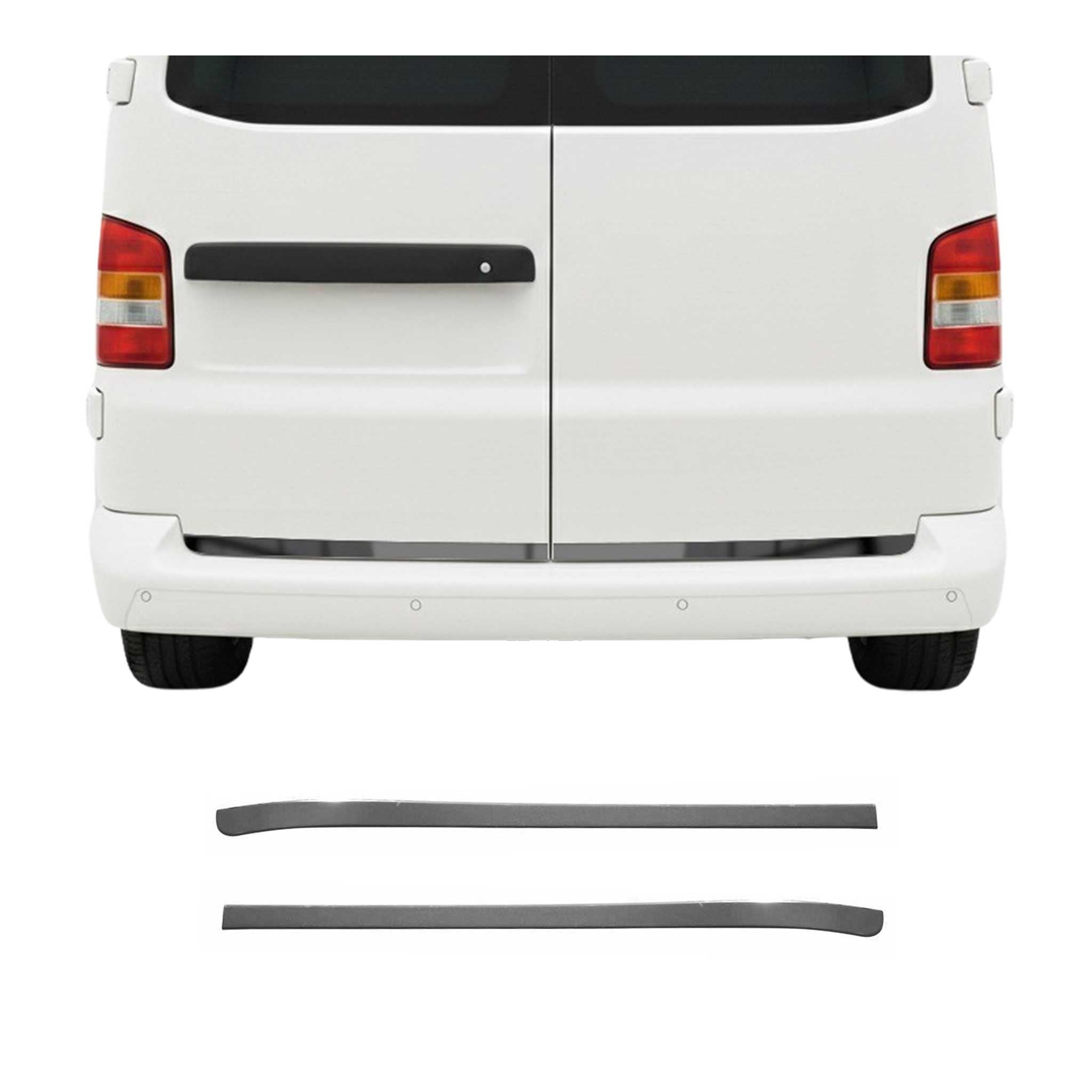 Garniture de Hayon Coffre pour VW T5 2003-2015 acier inox foncé 2 Pcs
