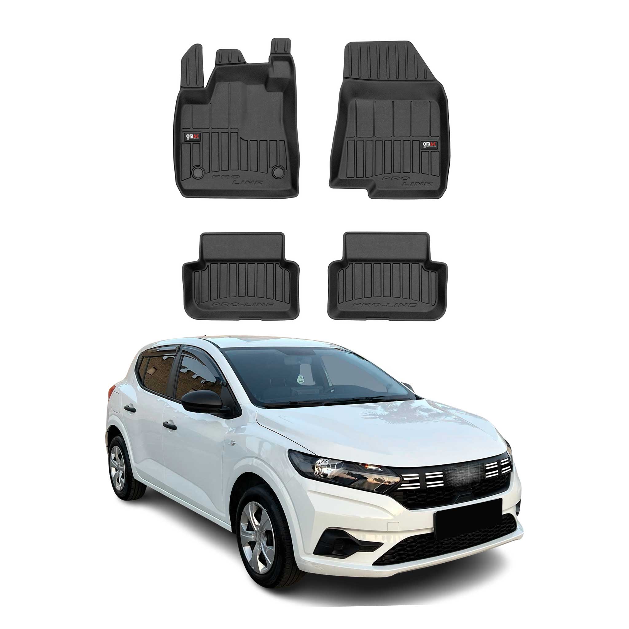 Tapis de Sol pour Dacia Sandero 2021-2025 TPE Noir