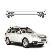 Barres de toit transversales pour Subaru Forester III 2008-2013 90kg Alu Gris 2x
