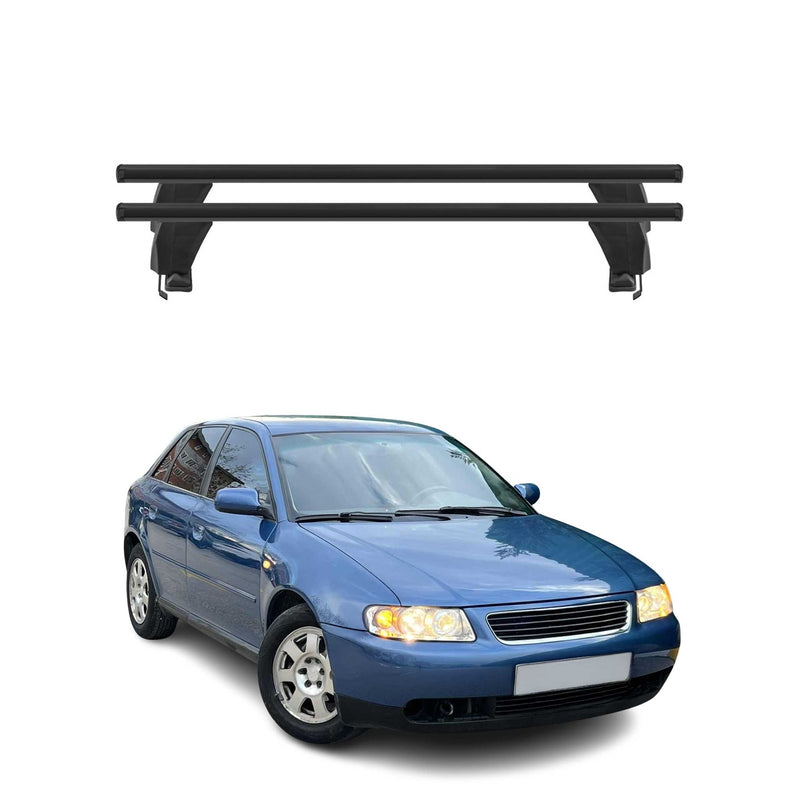 Menabo Barres de toit transversales pour Audi A3 8L 5Porte 1996-03 Alu Noir ABE