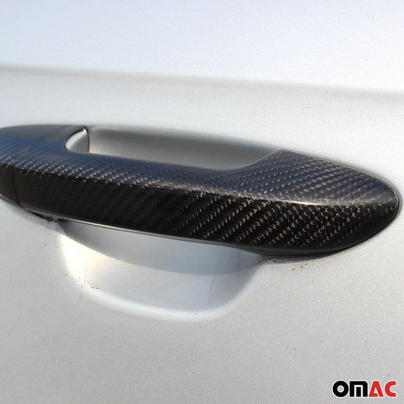 Couverture de poignée de porte pour VW Arteon & T-ROC 2017-2025 Carbone Noir 8x