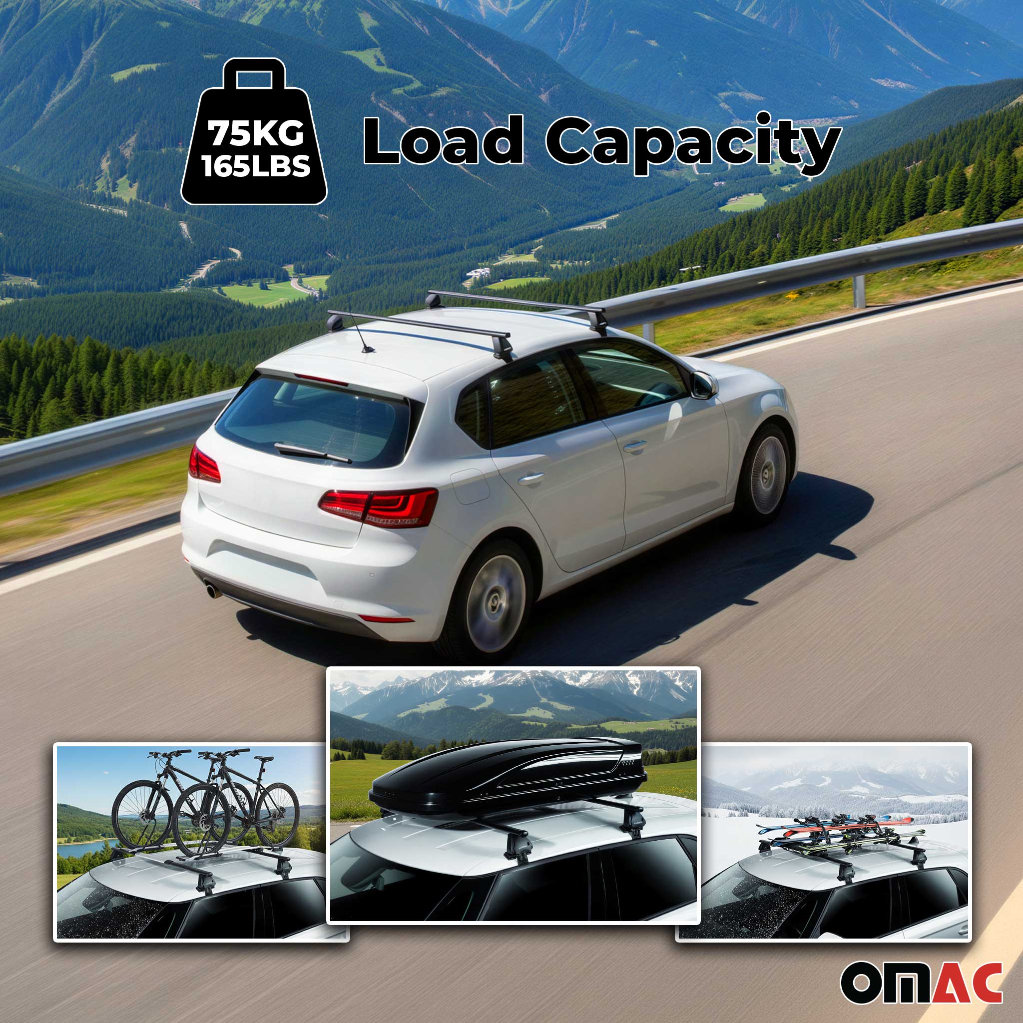 Barres de toit transversales acier pour Audi A4 B6 Limo 2001-2004 TÜV Noir 2Pcs