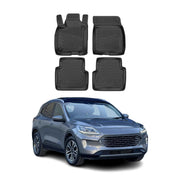 OMAC Tapis de sol pour Ford Kuga 2019-2025 sur mesure en caoutchouc Noir