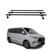Barres de toit transversales pour Ford Transit Tourneo Custom 2023-26 Noir Métal