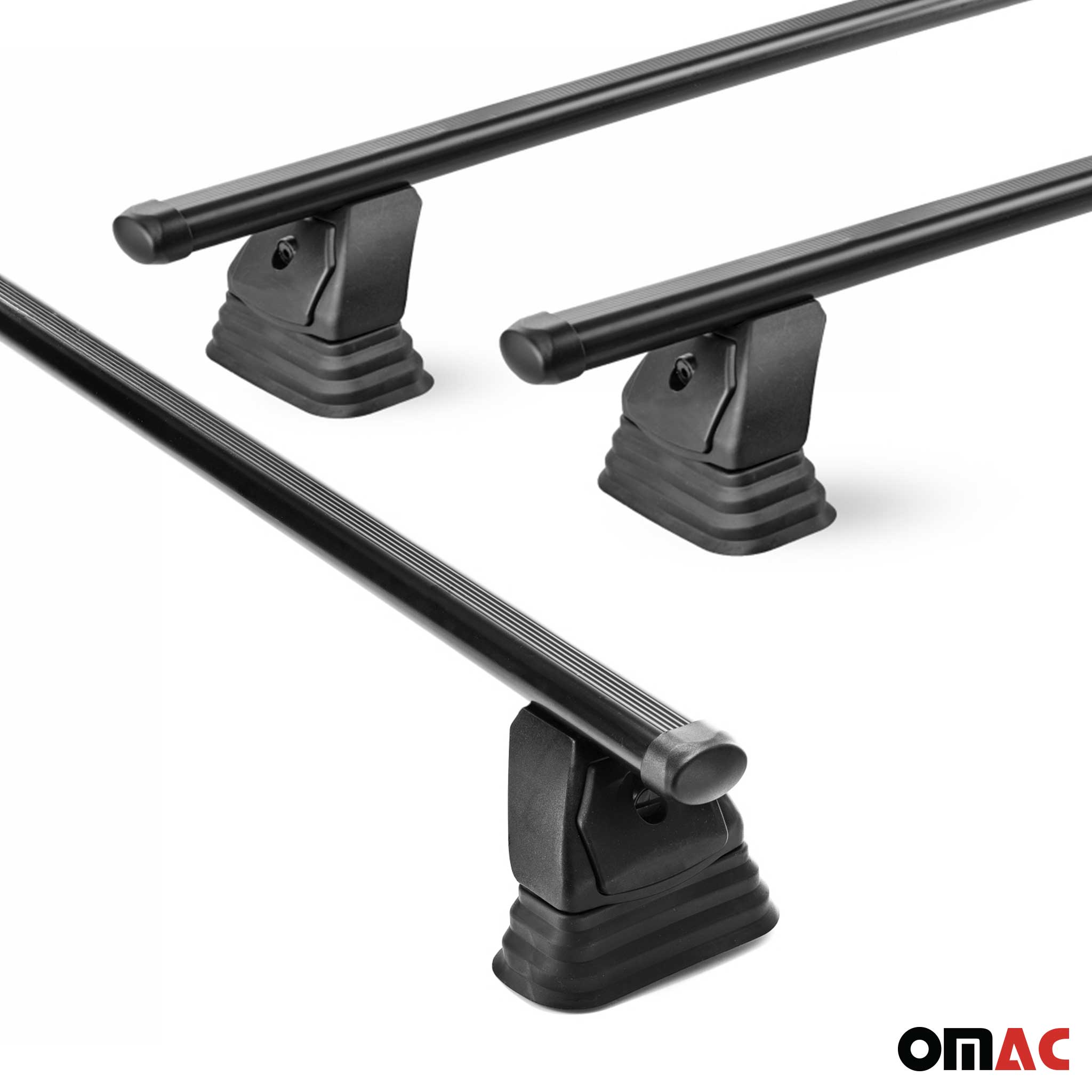 Barres de toit transversales acier pour Dacia Sandero I 2008-2012 TÜV Noir 2Pcs