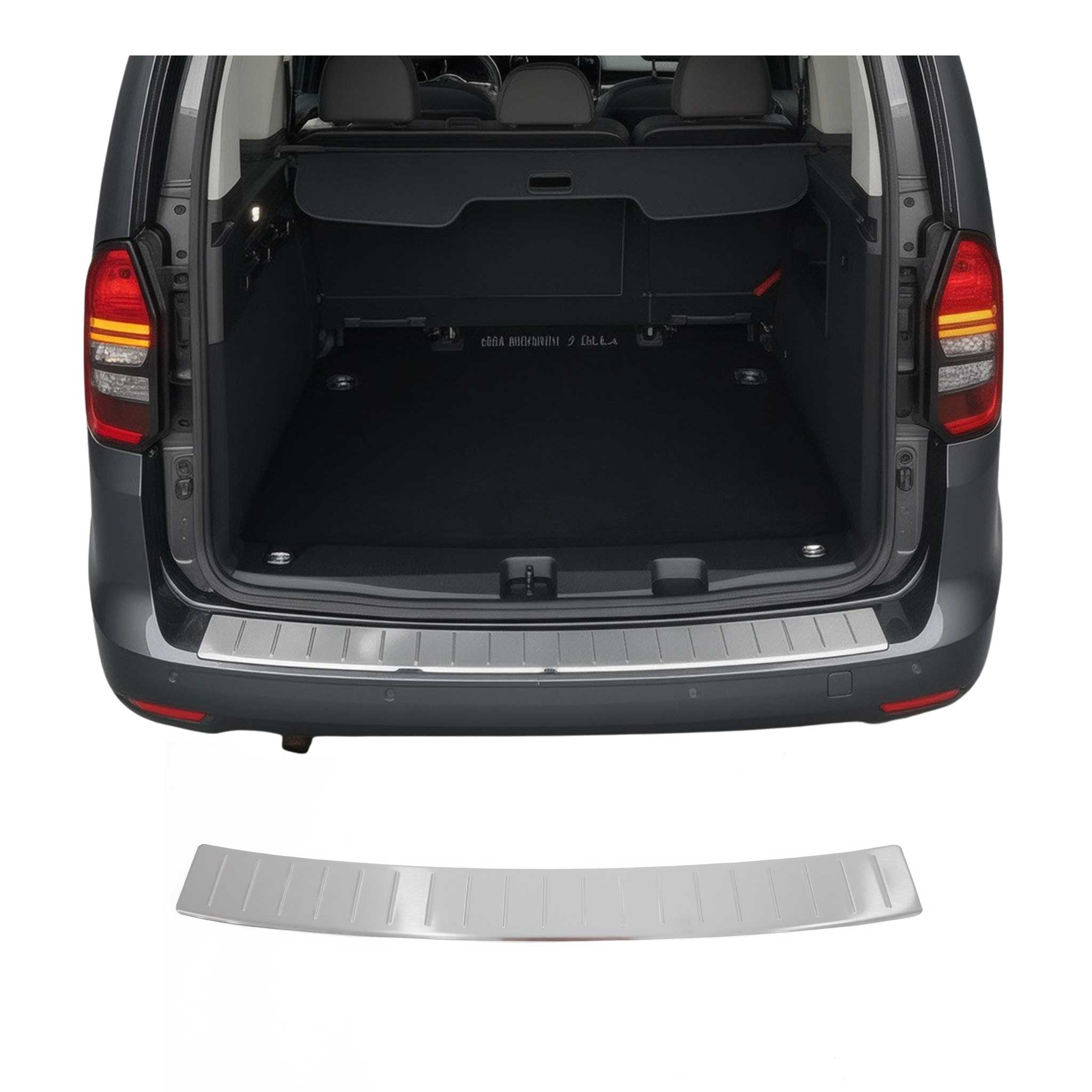 OMAC Protection de Pare-Chocs pour VW Caddy IV 2020-2026 Inox finition brossée