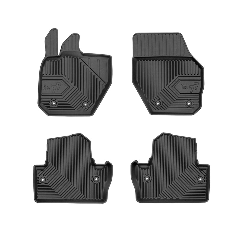 Tapis de Sol de Voiture pour Volvo V60 I 2010-2018 TPE Antidérapant Noir 4Pcs