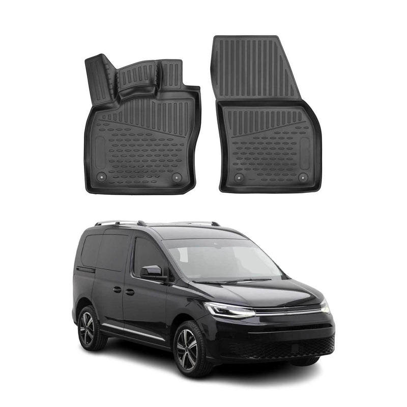 OMAC Tapis de sol pour Volkswagen Caddy 2020-2025 sur mesure en caoutchouc Noir