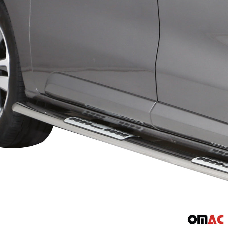 Marchepieds Latéraux pour Toyota Proace 2016-2025 L2 Acier Inoxydable Argent
