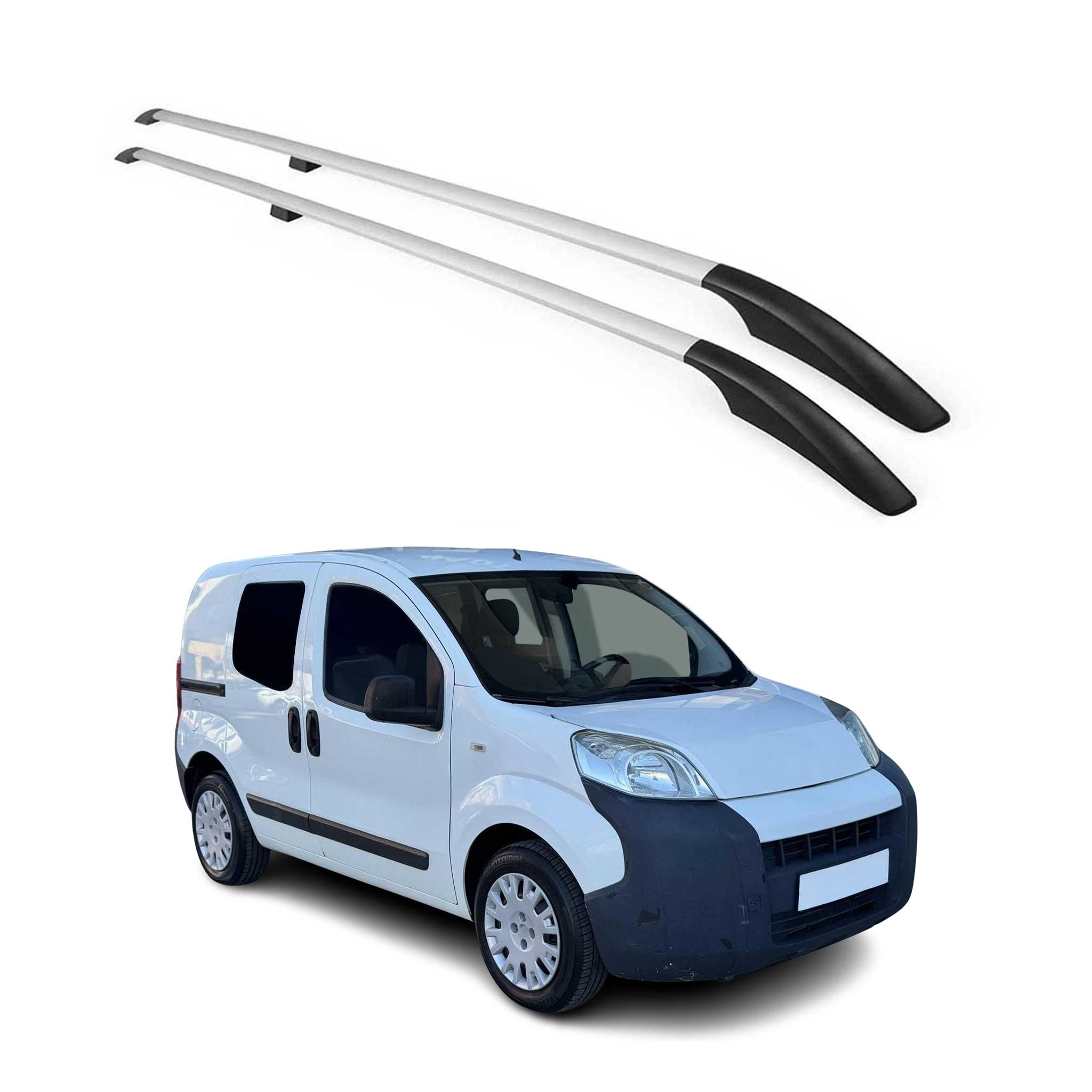 Barres de toit longitudinales pour Citroen Nemo 2008-2016 Aluminium Gris