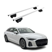 Barres de toit transversales pour Audi A6 C9 Break 2025-2026 Fer Gris 2Pcs