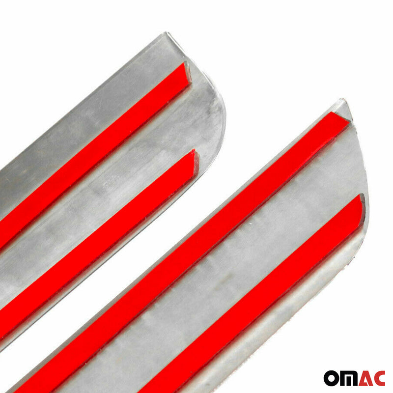 Couverture De Seuil De Porte pour Opel Crossland X 2017-2025 Inox Chromé 2x