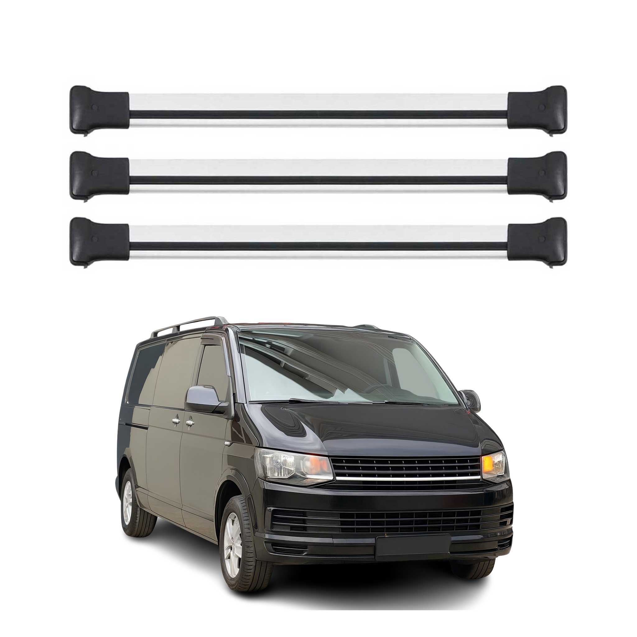 Barres de toit transversales pour Opel Vivaro A 2001-2014 Aluminium Gris 3Pcs