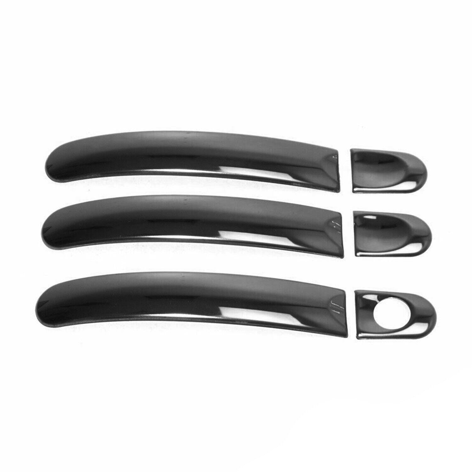Couverture poignée de porte pour VW Caddy 2003-2015 3 Portes Acier Sombre 6Pcs