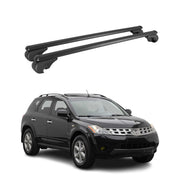 Barres de toit Transversales pour Nissan Murano I 2005-2008 TÜV Alu Noir 2Pcs