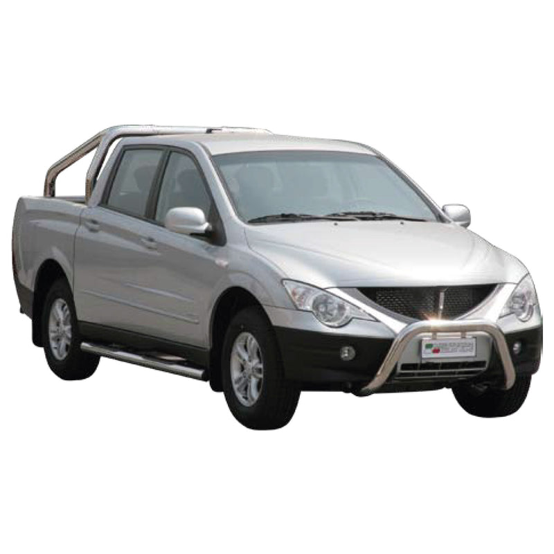 Pare-buffle Avant pour SsangYong Actyon Sports 2007-2012 76 mm en Acier Gris