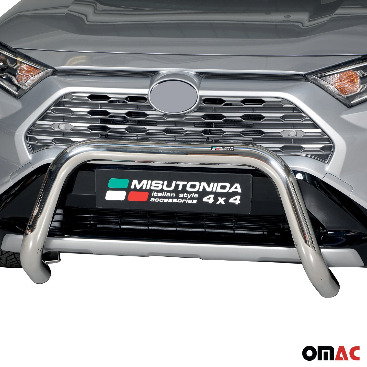 Pare-buffle Avant pour Toyota RAV4 XA50 2019-2025 Hybride 76 mm en Acier Gris