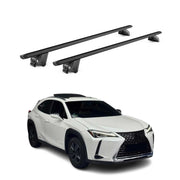 Barres de toit transversales pour Lexus UX 2019-2026 Alu Noir 2 pièces ABE