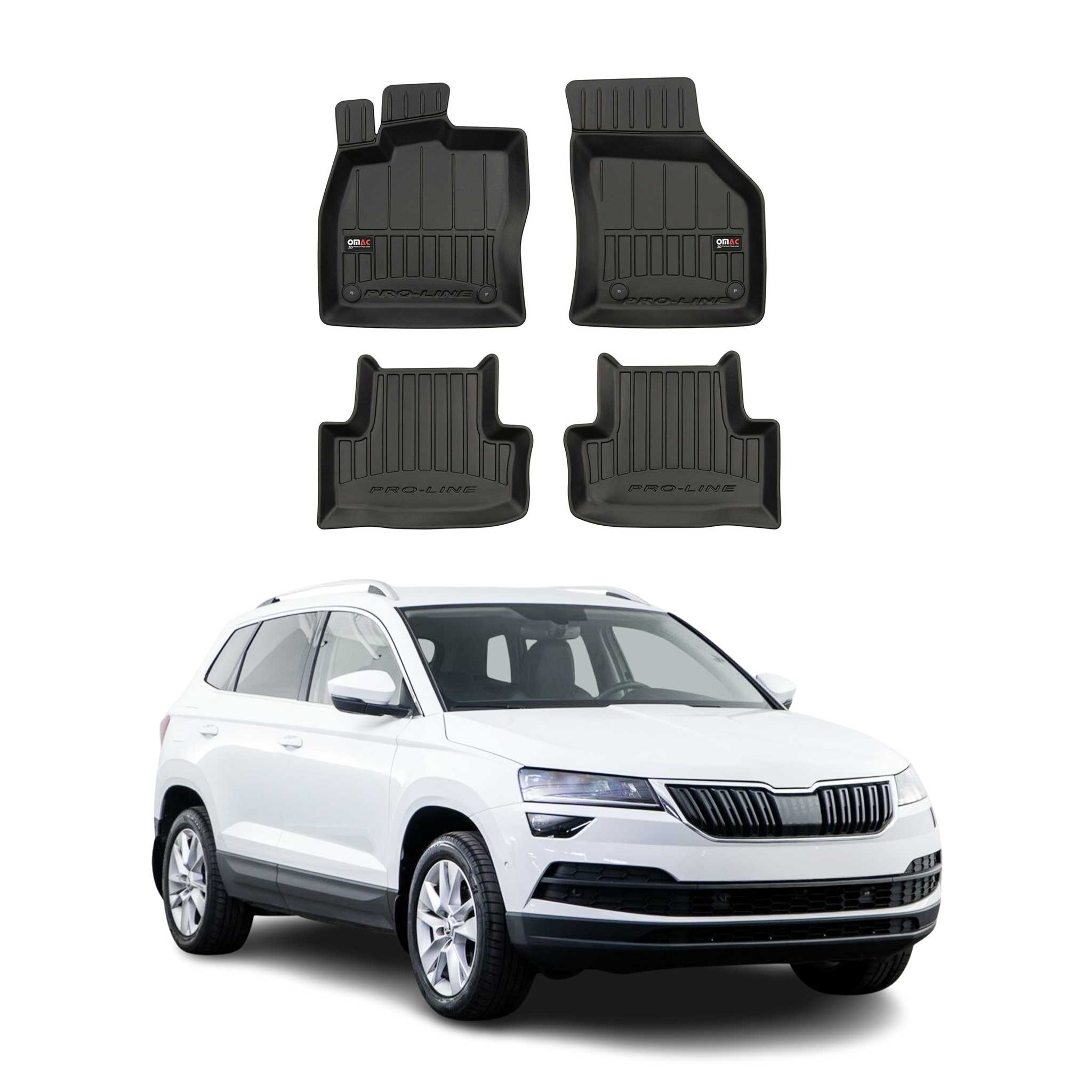 Tapis de Sol pour Skoda Karoq 2017-2026 TPE Noir