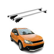 Tiger Barres De Toit Transversales pour VW Polo Cross 2009-2017 Aluminium Gris