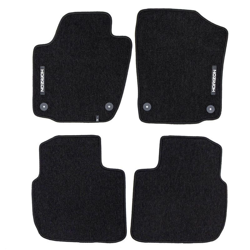 Tapis de Sol de Voiture pour Skoda Rapid Spaceback 2013-2019 Velours Noir 4Pcs