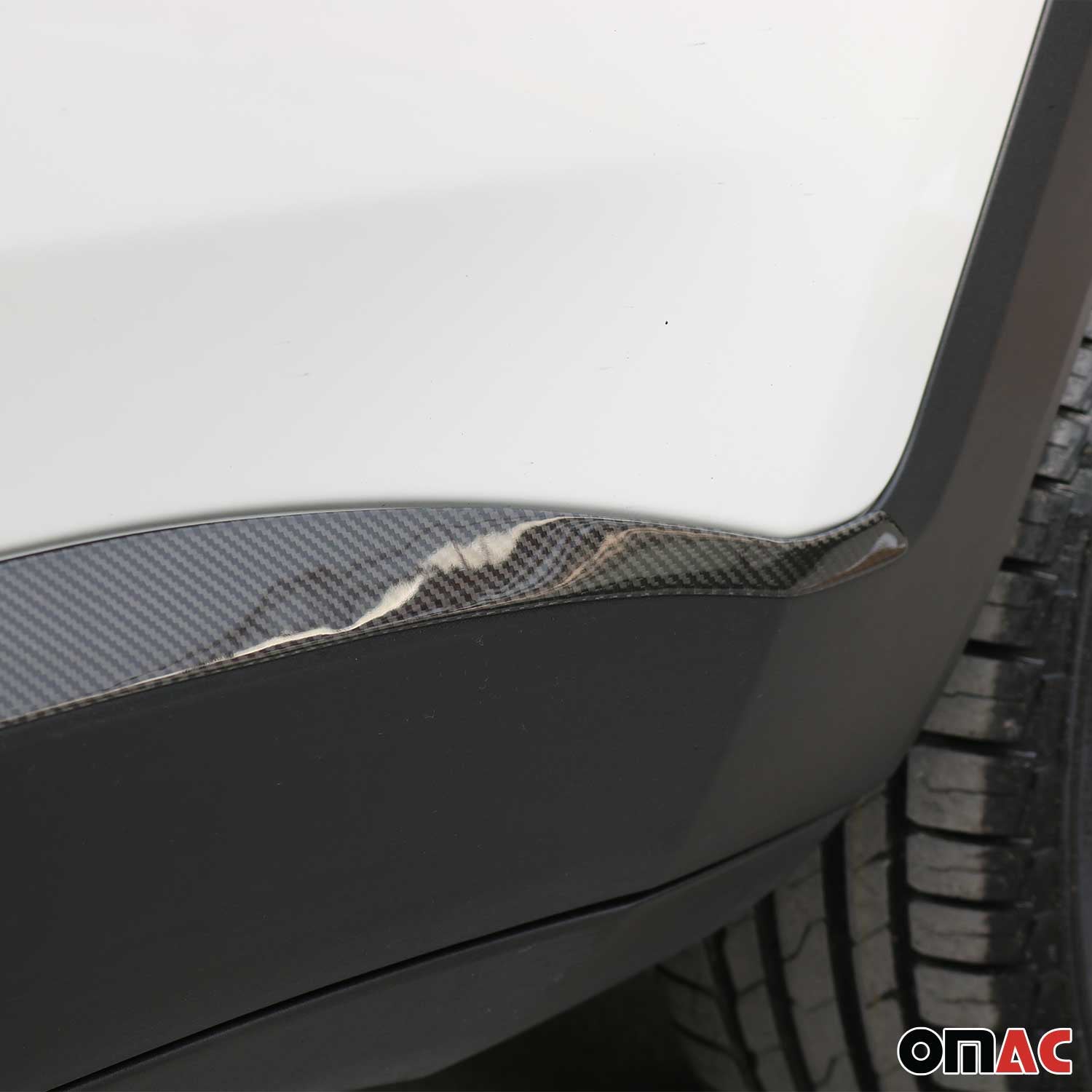 Garniture Baguette de porte latérale pour Jeep Renegade 2014-2024 Carbone Noir